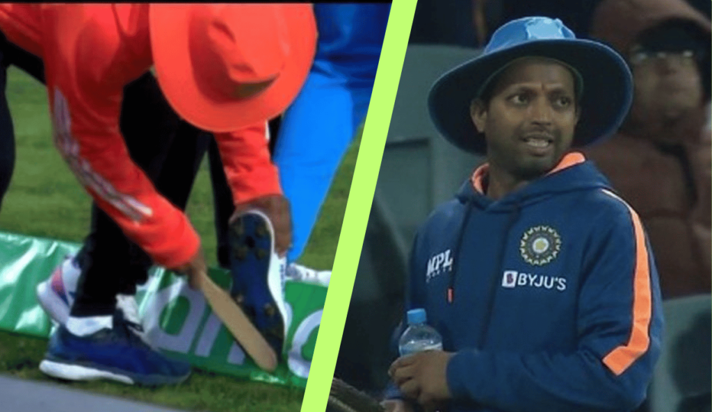 Viral Raghu cleans the shoes of Indian players!